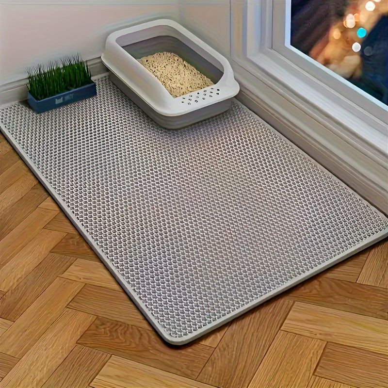 Double-Layer Honeycomb Cat Litter Mat – Waterproof view 8