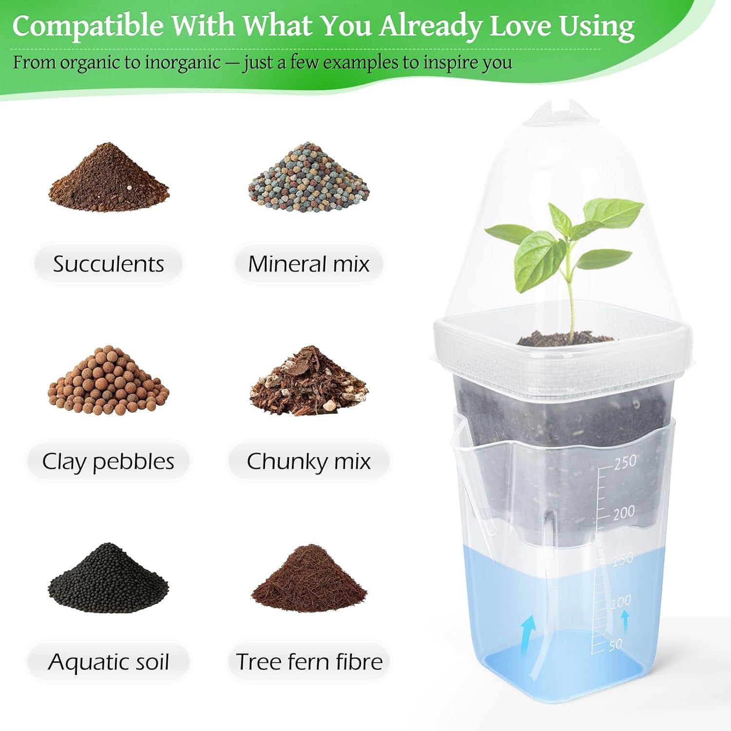 Self-Watering Propagation Station with Adjustable Ventilation Dome view 5