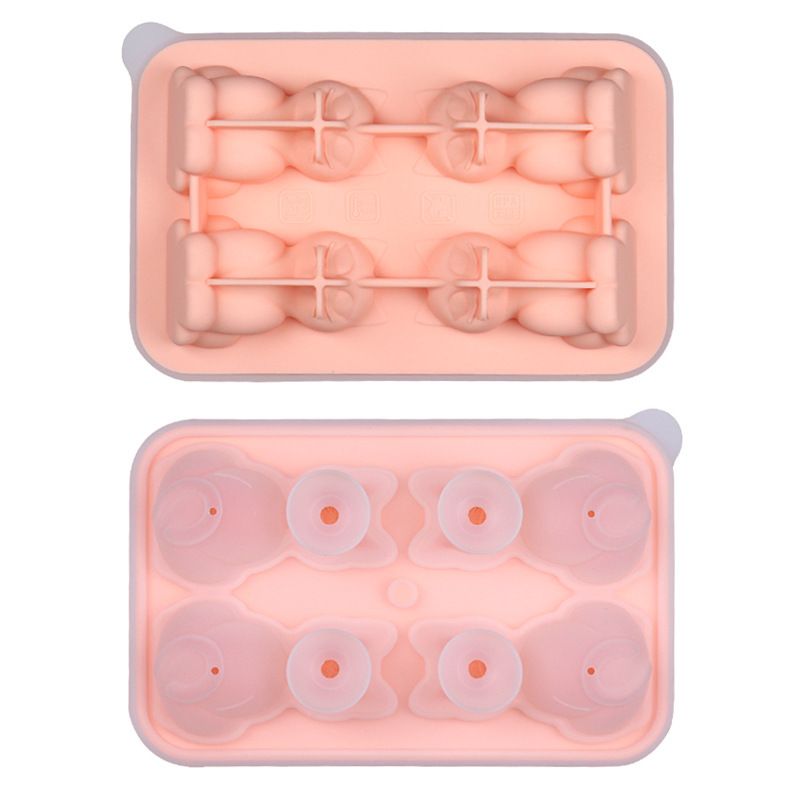 Adorable 4-Cavity Cat-Shaped Silicone Ice Mold for Whiskey view 9