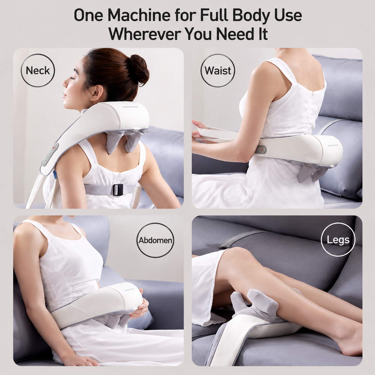 Wireless U-Shaped Neck and Shoulder Massager with Adjustable Strap for Home view 11