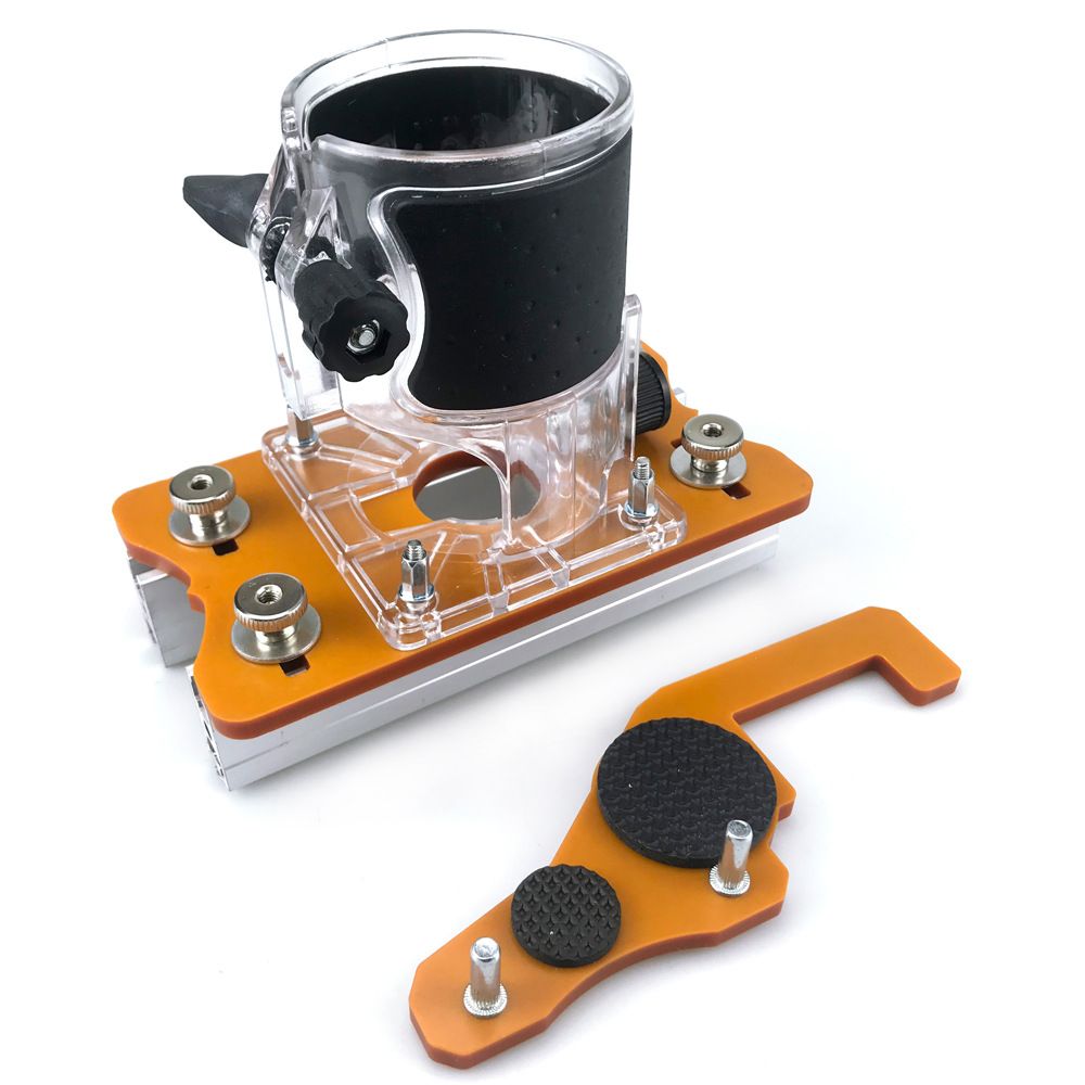 Multi-Function Router Slotting Jig with Adjustable Base for Woodworking Trimming view 12