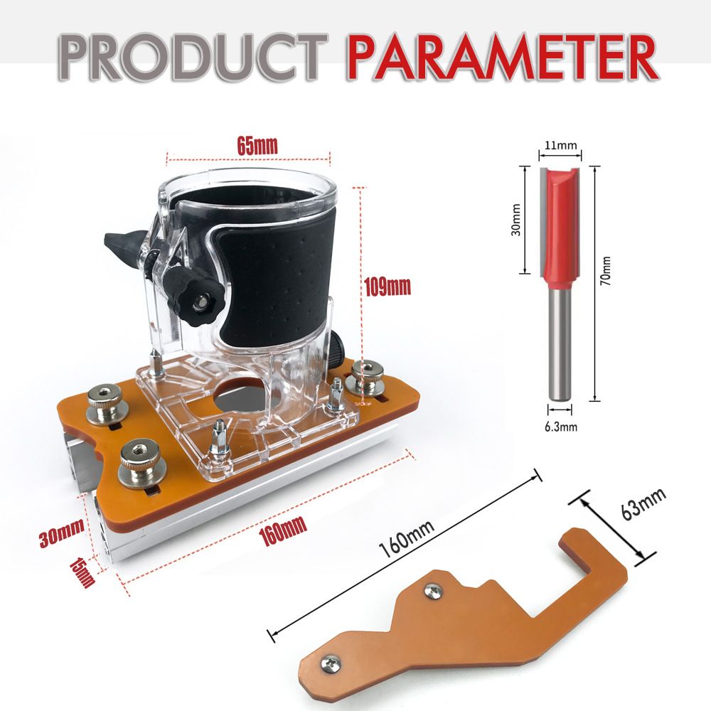 Multi-Function Router Slotting Jig with Adjustable Base for Woodworking Trimming view 3