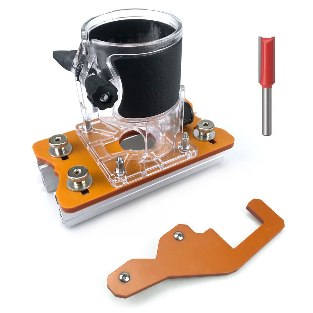 Multi-Function Router Slotting Jig with Adjustable Base for Woodworking Trimming view 9