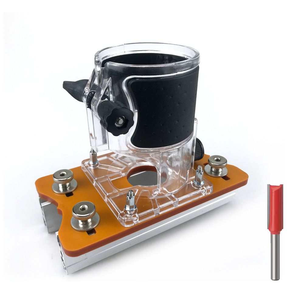 Multi-Function Router Slotting Jig with Adjustable Base for Woodworking Trimming view 11