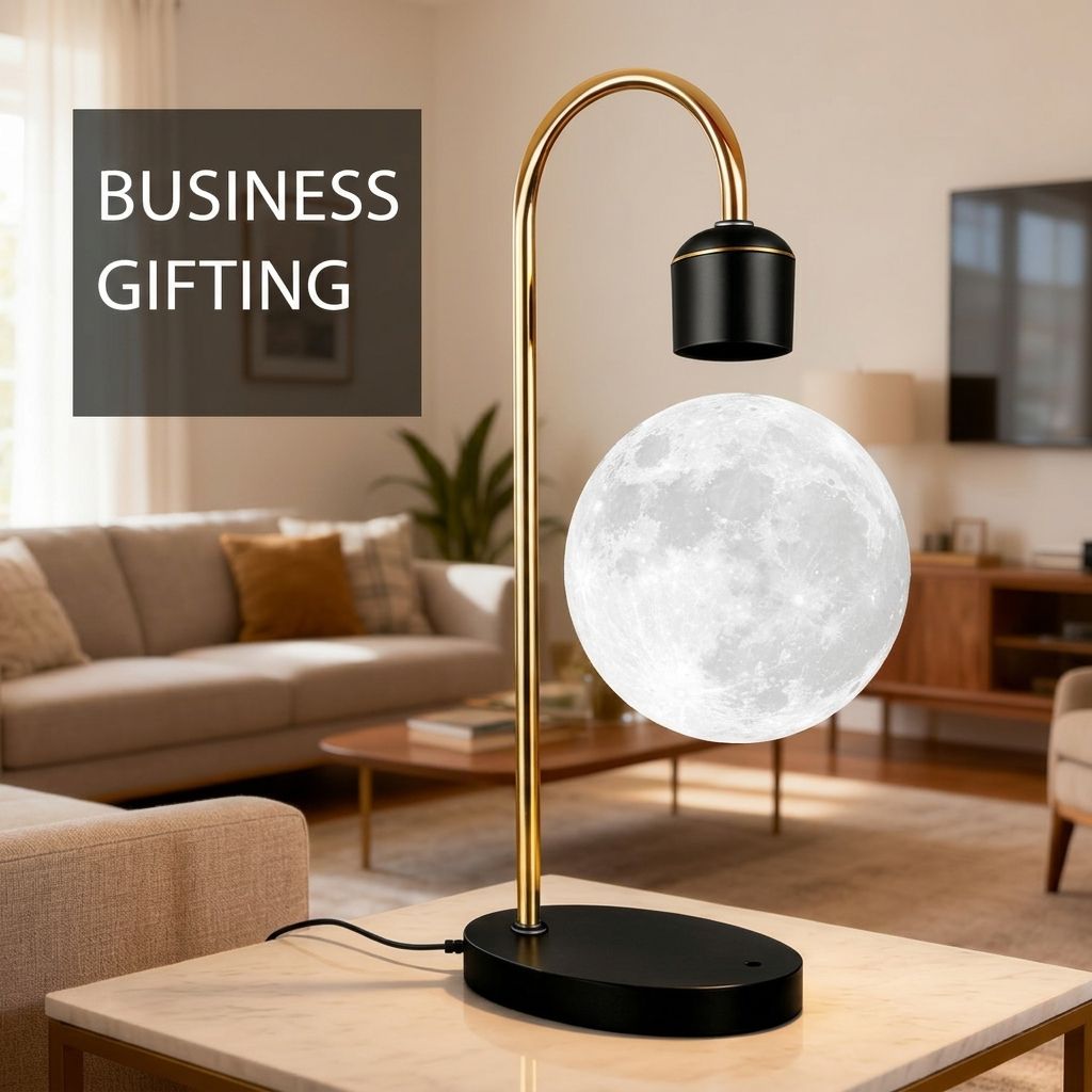 Maglev Floating Moon Lamp with 15W Wireless Charger view 11