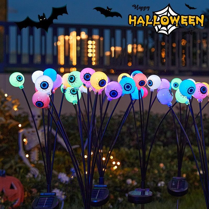 Solar Halloween Dancing Eyeball Stake Lights view 9