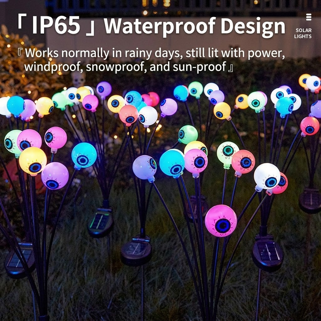 Solar Halloween Dancing Eyeball Stake Lights view 8