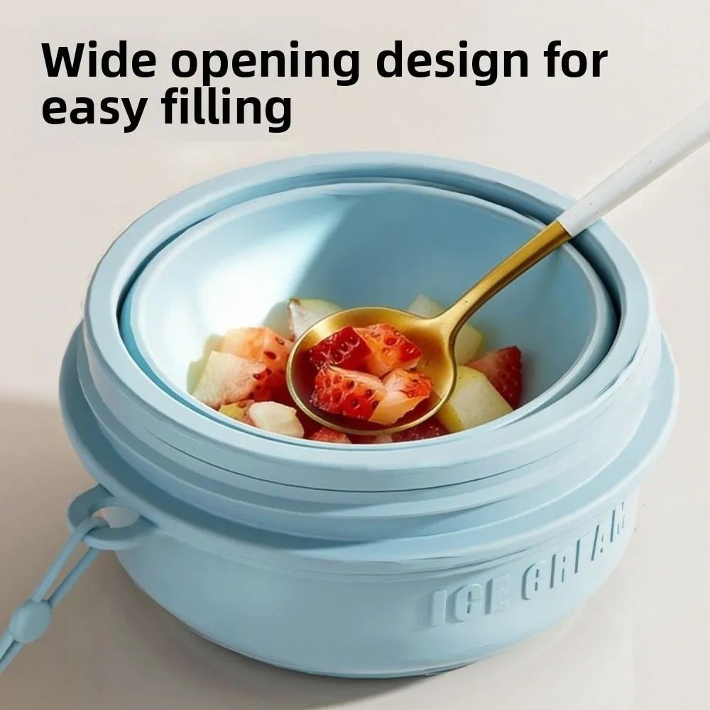 Silicone Ice Cream Cone Ice Cube Tray & Collapsible Cup – Make Sphere Ice view 6
