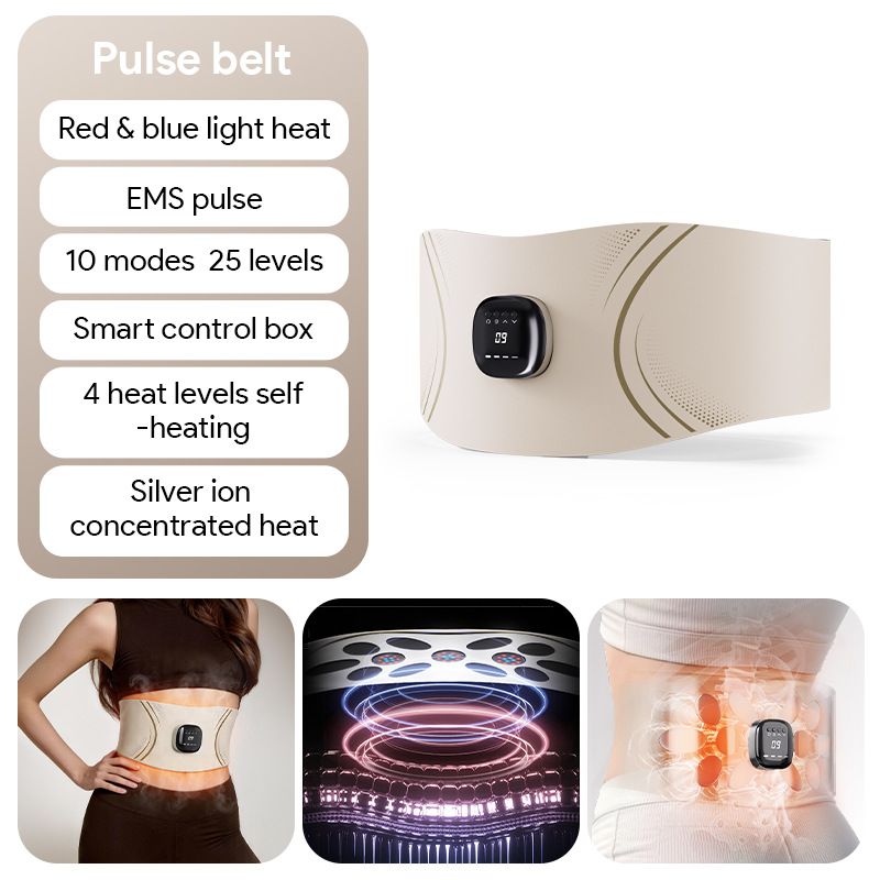EMS Red Light Pulse Massage Belt with Heat — image 1