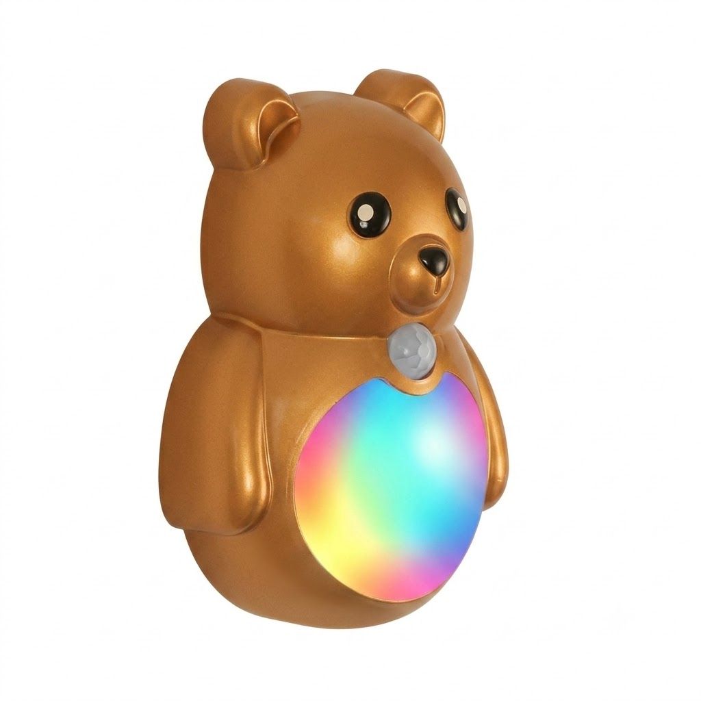 Adorable Cartoon Bear Magnetic Motion Sensor Night Light – Rechargeable LED view 12