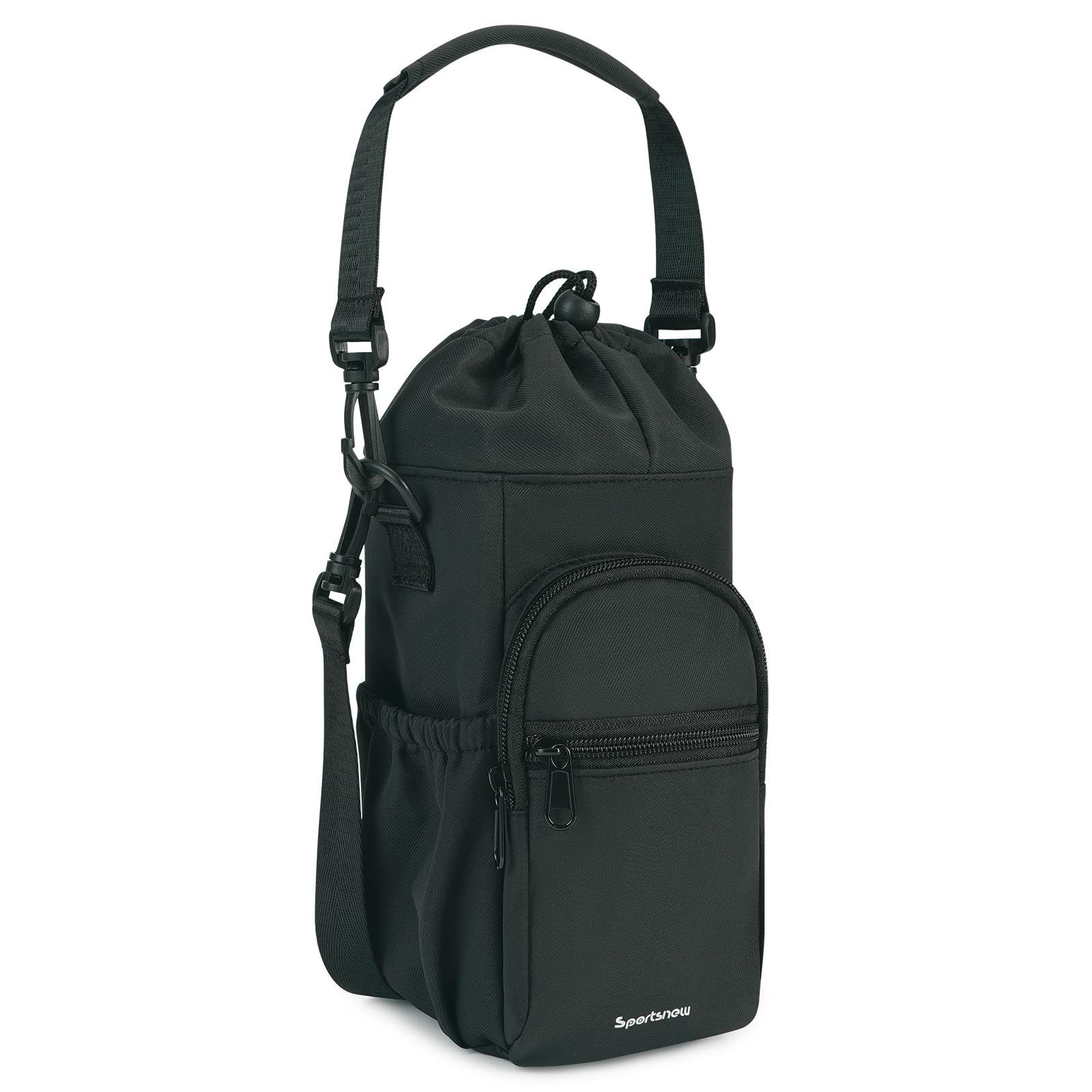 Insulated Crossbody Water Bottle Carrier with Storage Pockets view 15