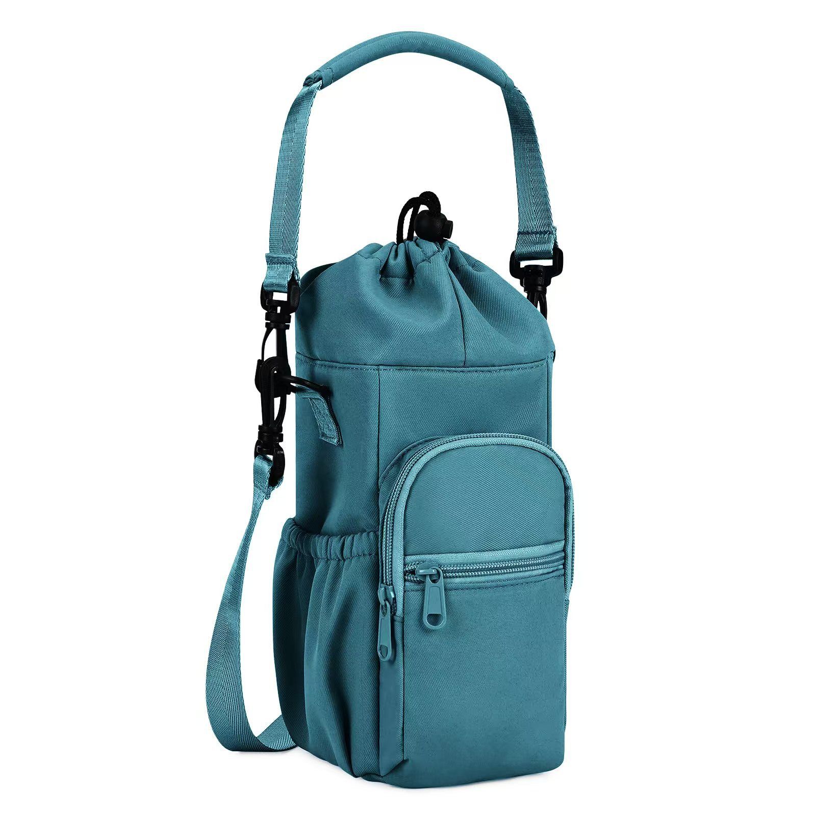 Insulated Crossbody Water Bottle Carrier with Storage Pockets view 13