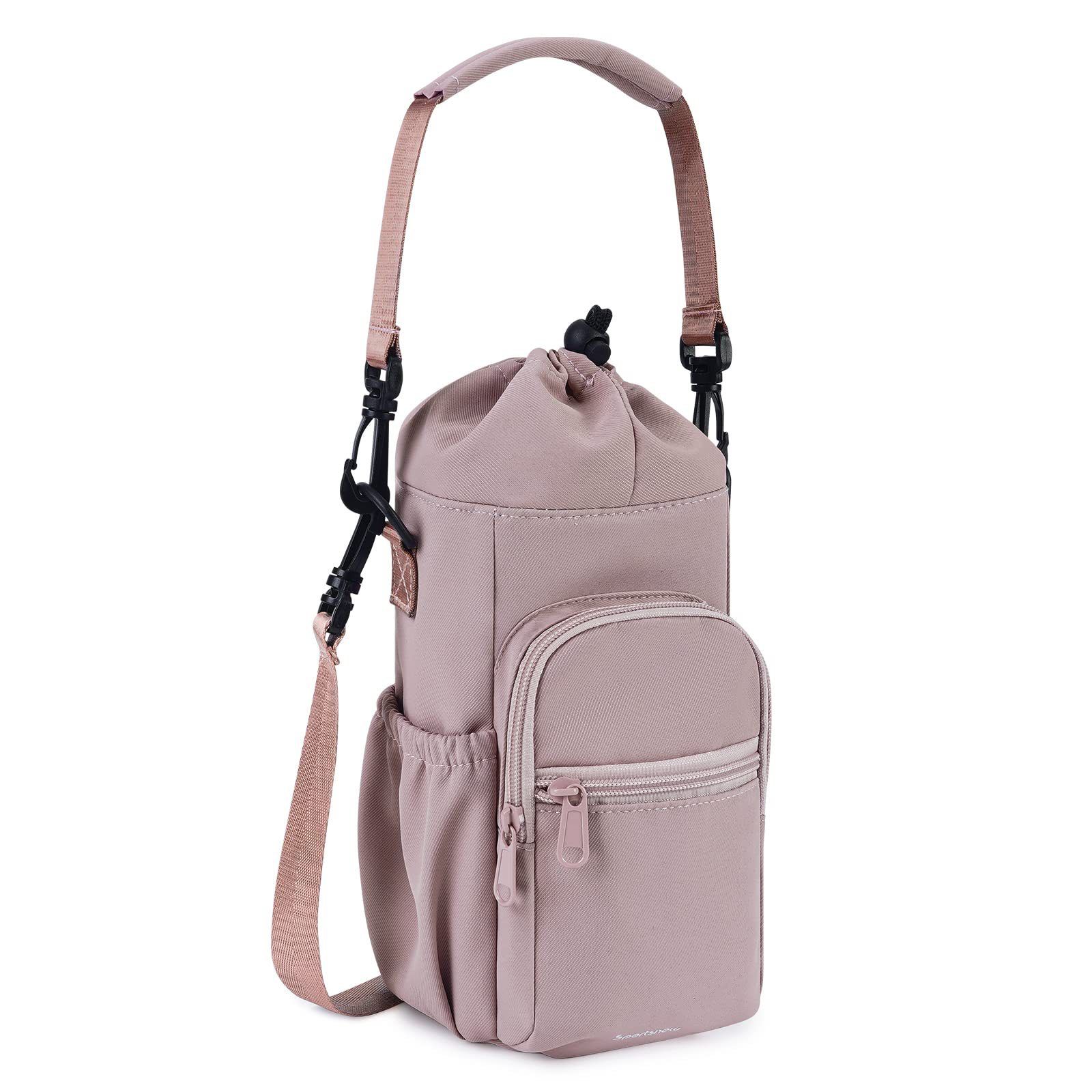 Insulated Crossbody Water Bottle Carrier with Storage Pockets view 15