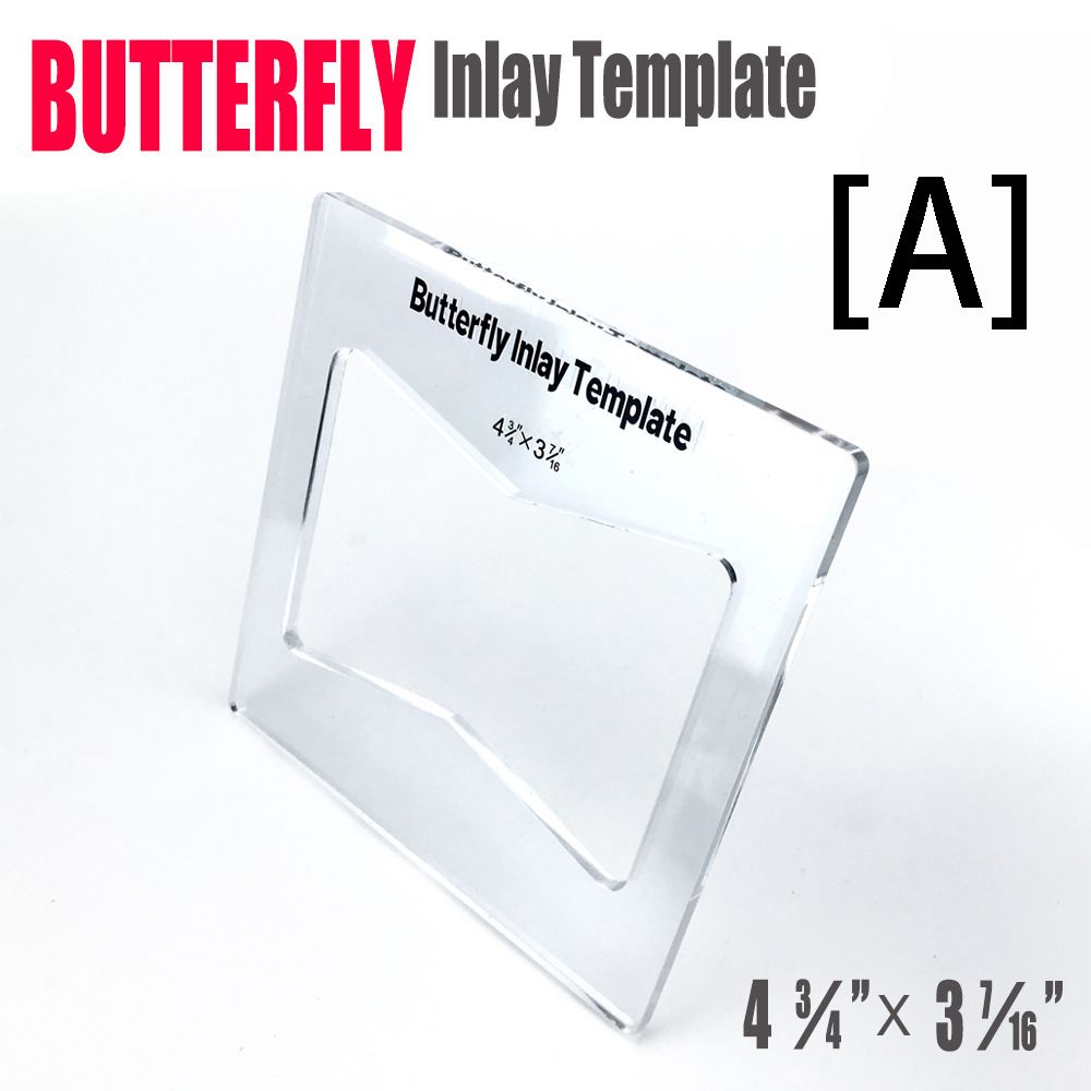 Transparent Acrylic Butterfly Inlay Template Router Jig for Woodworking view 11