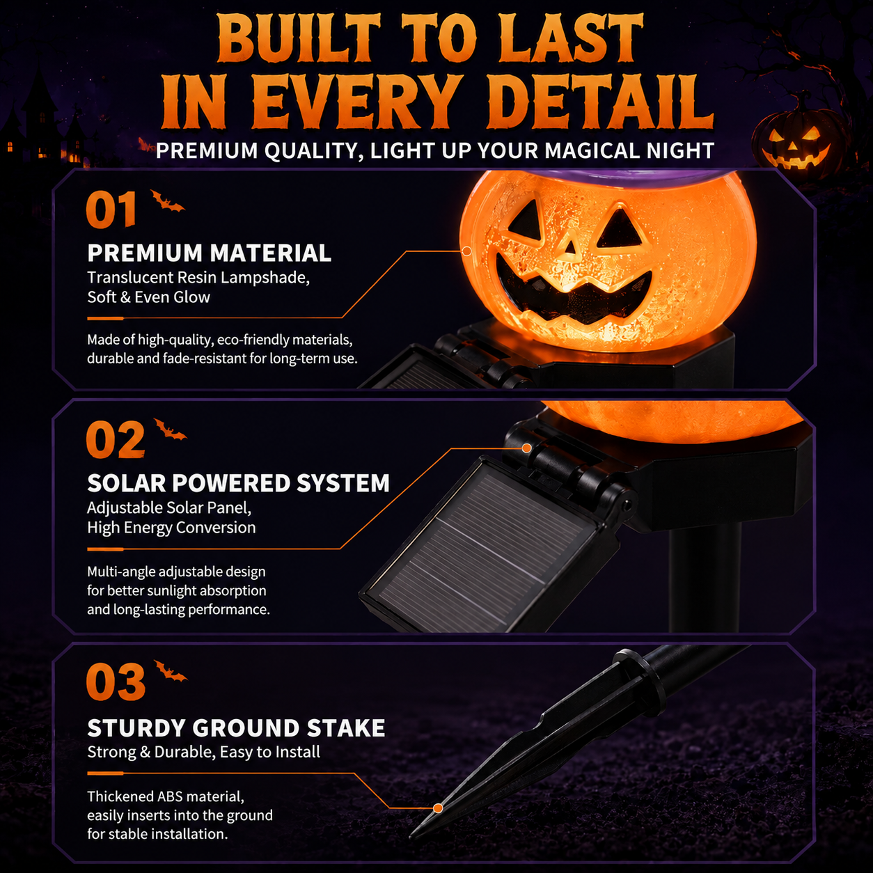 Halloween Solar Pathway Lights Set view 7