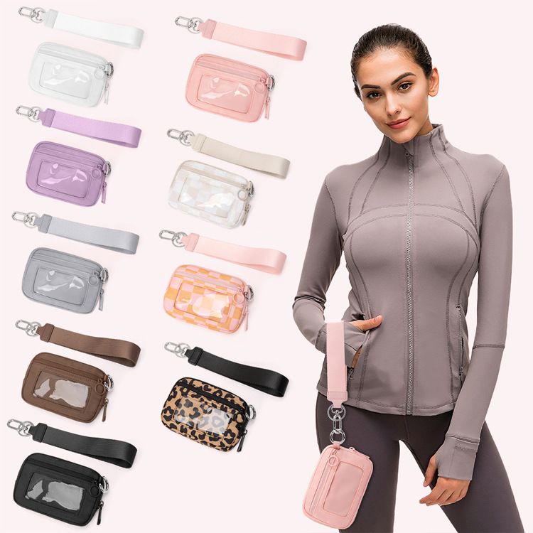 Waterproof Oxford Wristlet Wallet Card Holder with Detachable Wrist Strap view 2