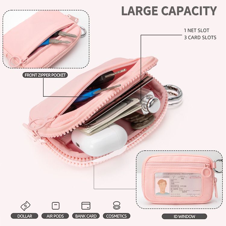 Waterproof Oxford Wristlet Wallet Card Holder with Detachable Wrist Strap view 6
