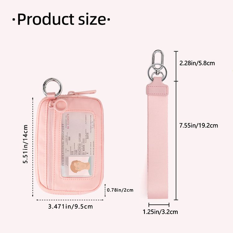 Waterproof Oxford Wristlet Wallet Card Holder with Detachable Wrist Strap view 3