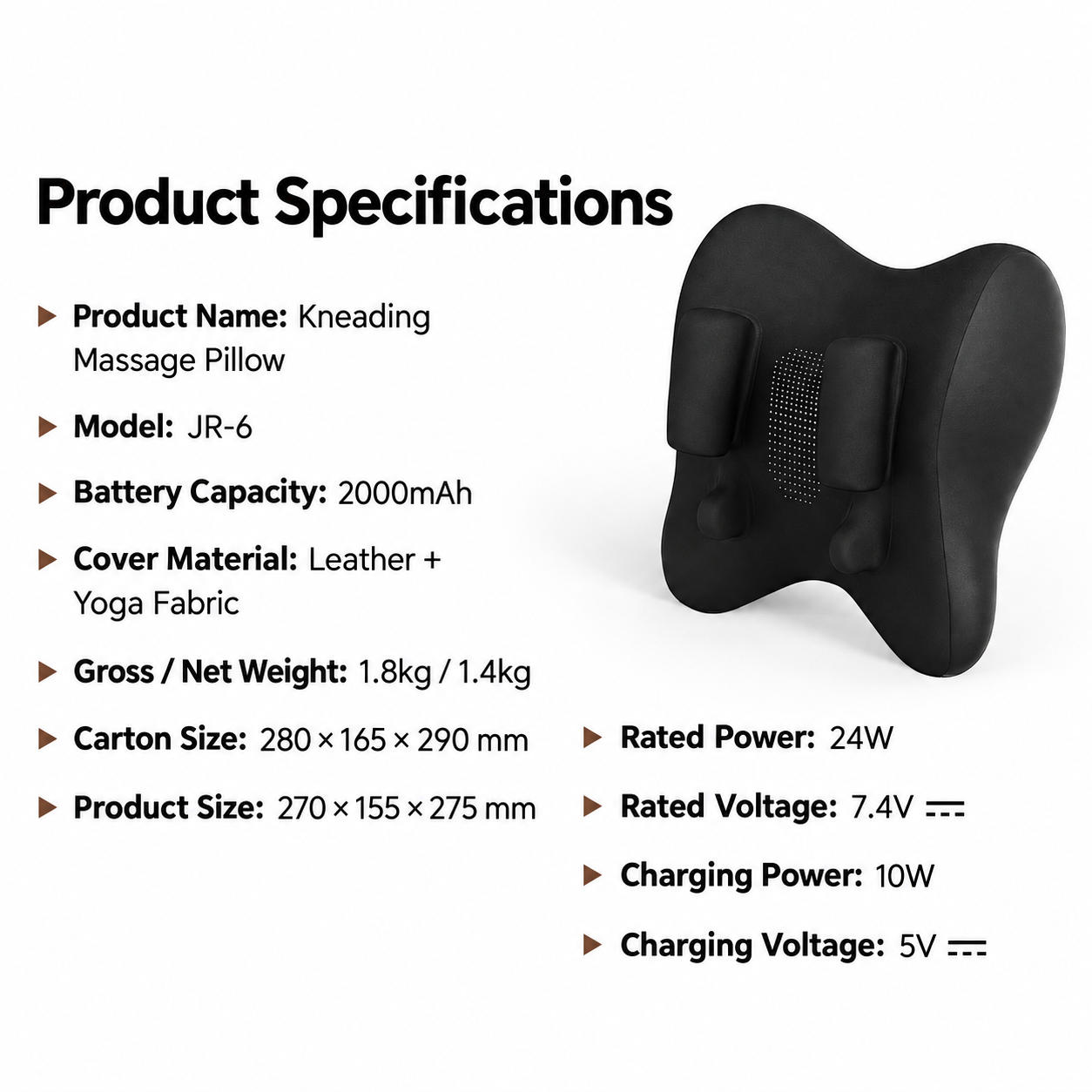 Wireless Neck Shoulder Massage Pillow with Heat view 2