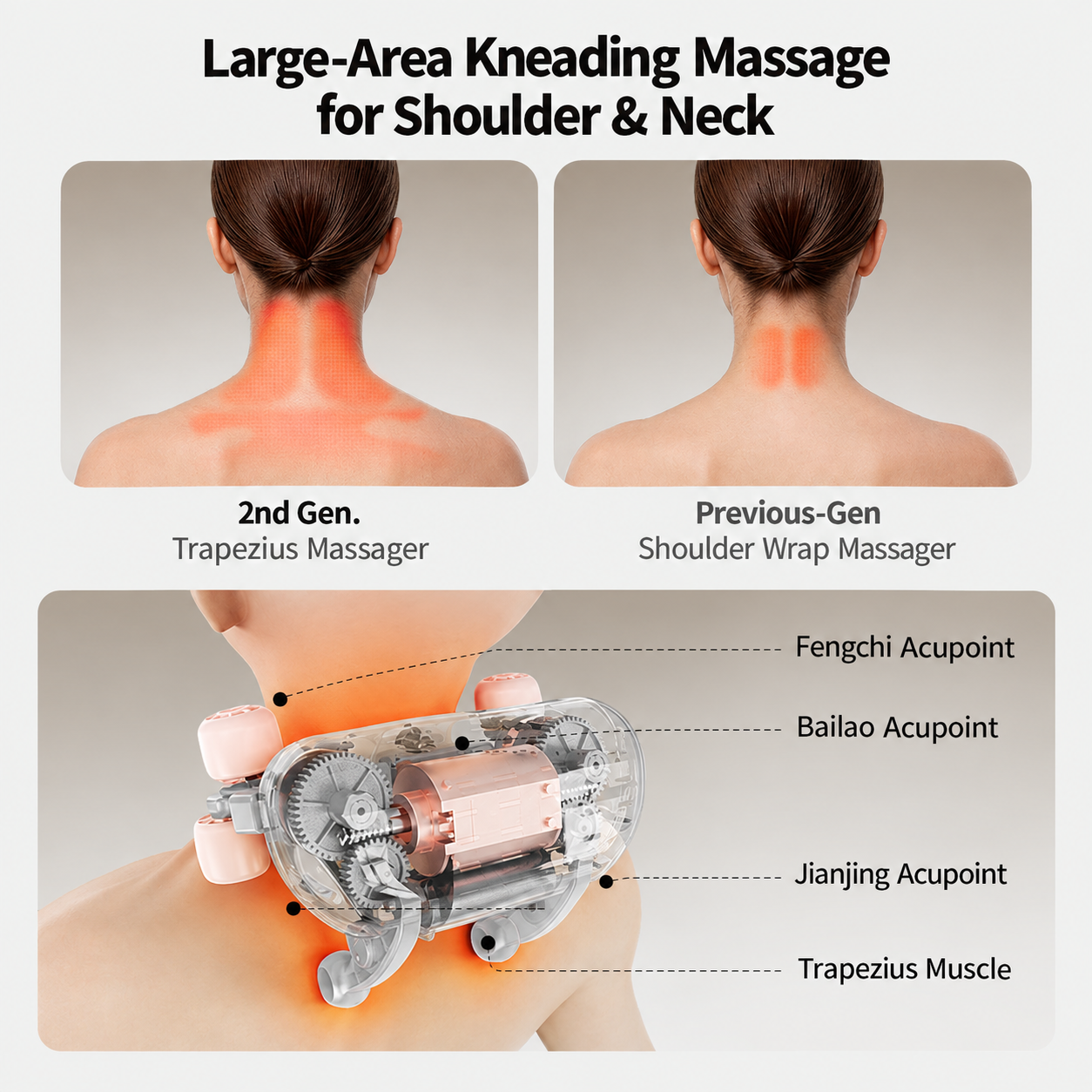 Wireless Neck Shoulder Massage Pillow with Heat view 6