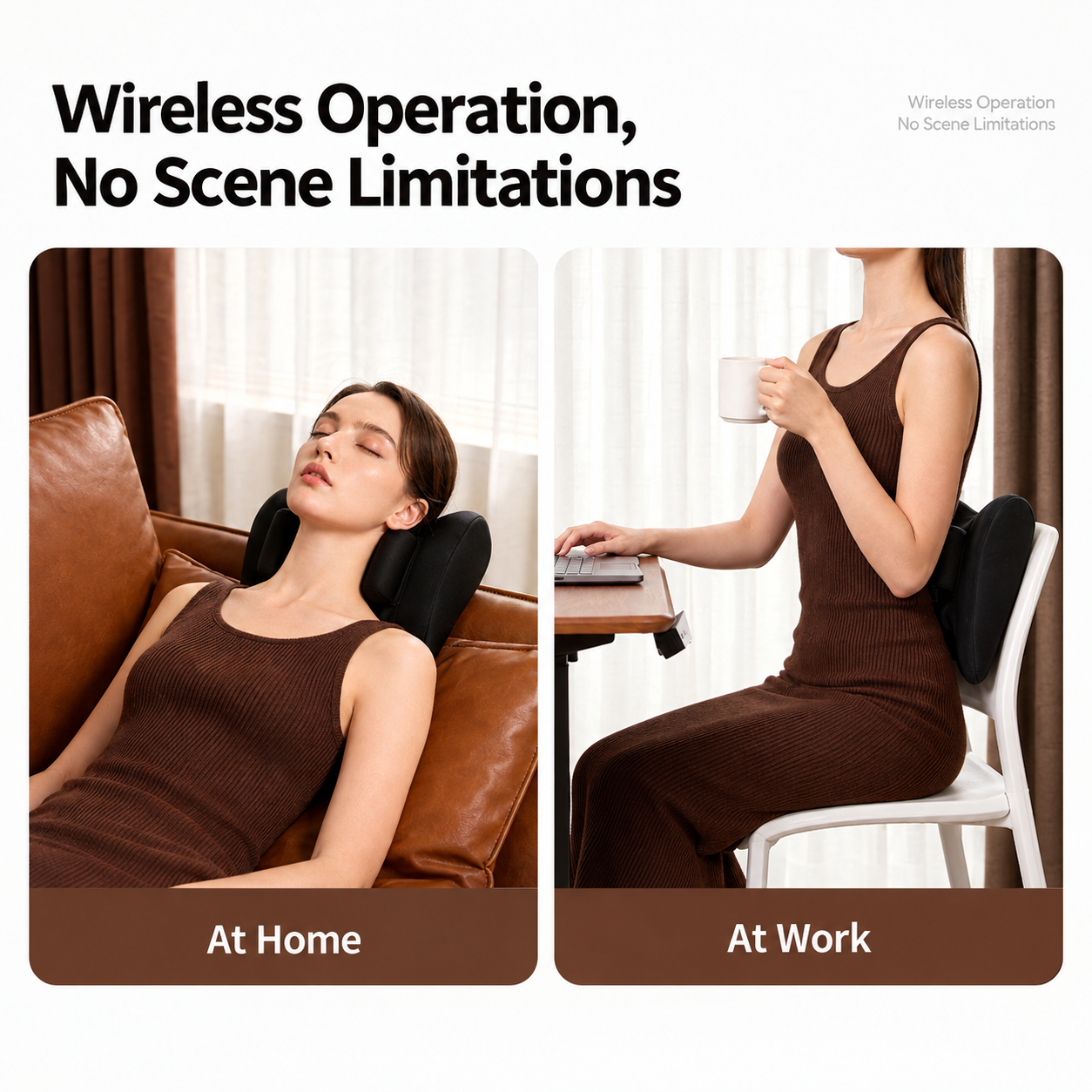 Wireless Neck Shoulder Massage Pillow with Heat view 7