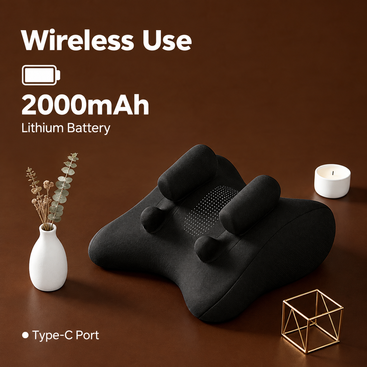 Wireless Neck Shoulder Massage Pillow with Heat view 10