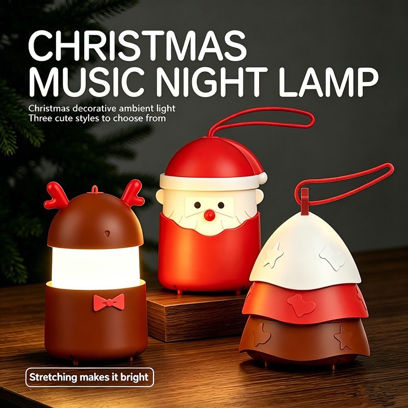 Christmas Music LED Night Light Lantern view 2