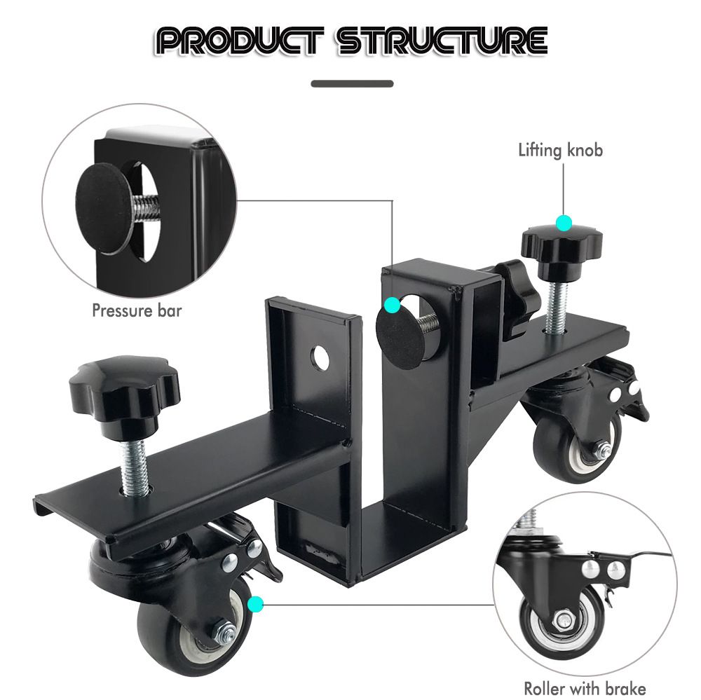 Adjustable Door Installation Roller Tool with 360° Swivel Brake Casters view 4