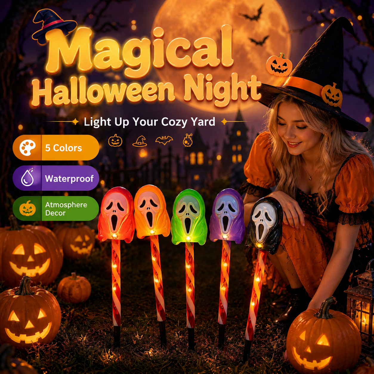 Halloween Solar Ground Stake Lights view 3