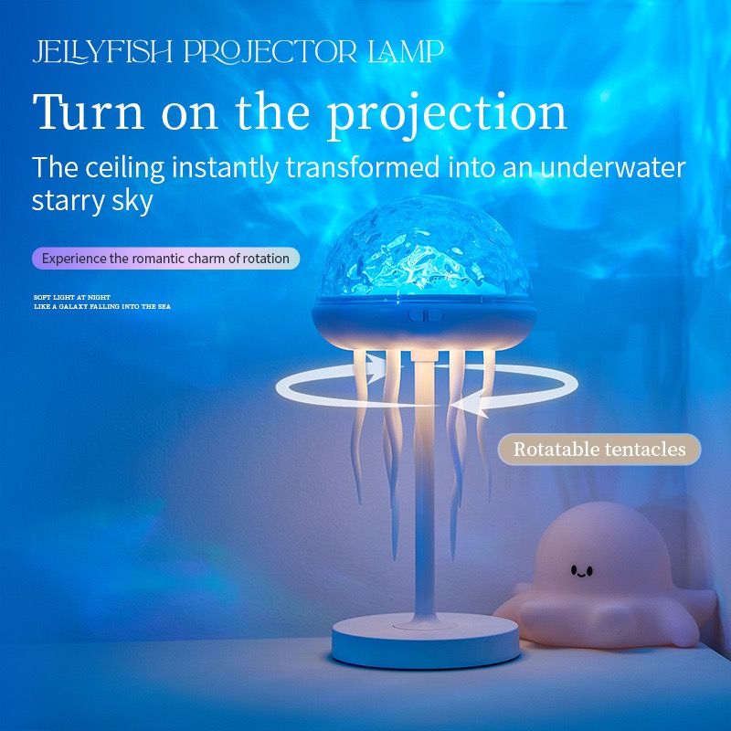 Jellyfish Projection Lamp with Dynamic Starry Water Wave Ambience view 4