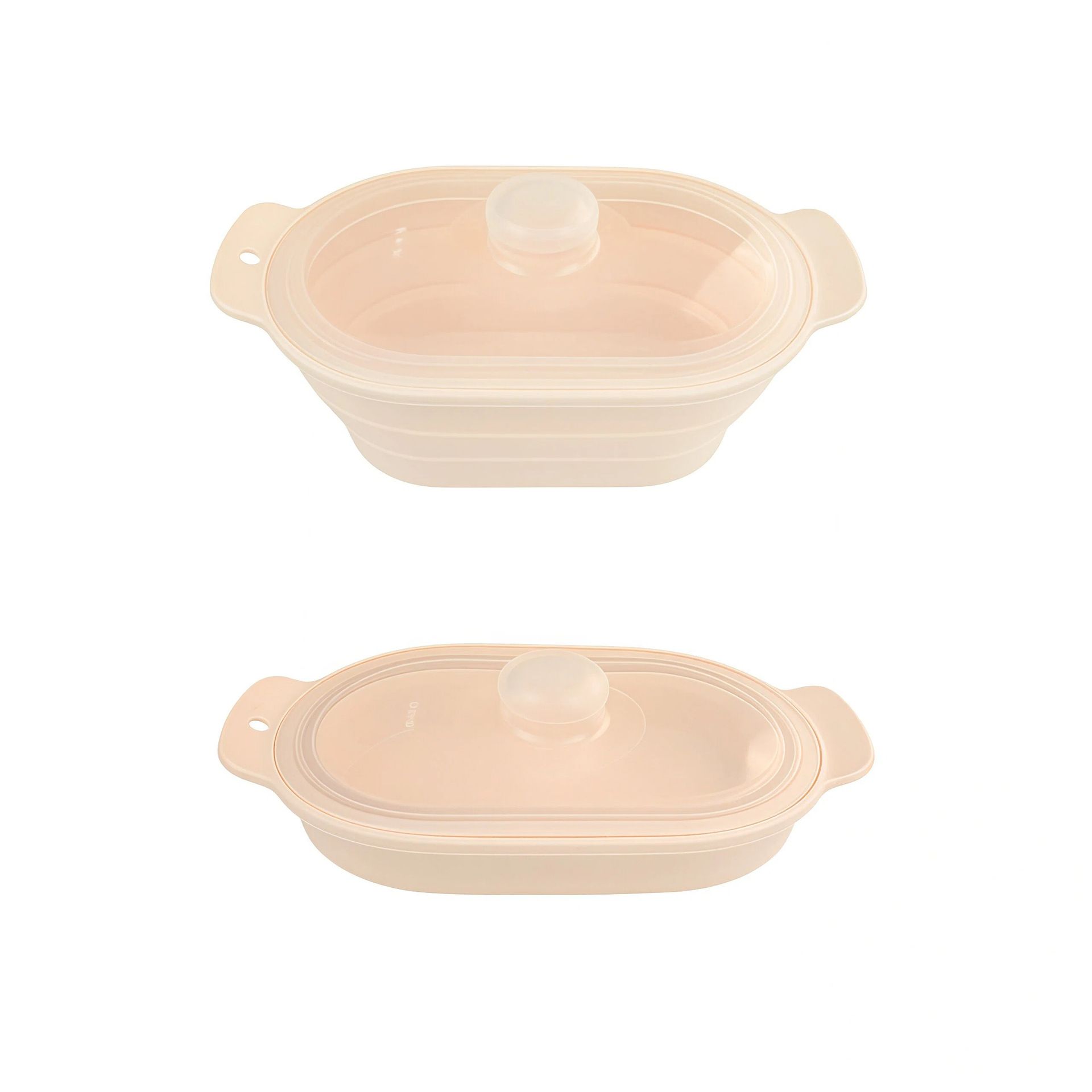 Foldable Food-Grade Silicone Steamer Pot with Lid and Steamer Rack — image 1