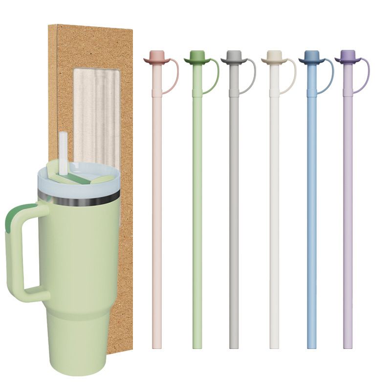 Colorful Food-Grade Silicone Straws Compatible with Stanley Tumbler — image 1