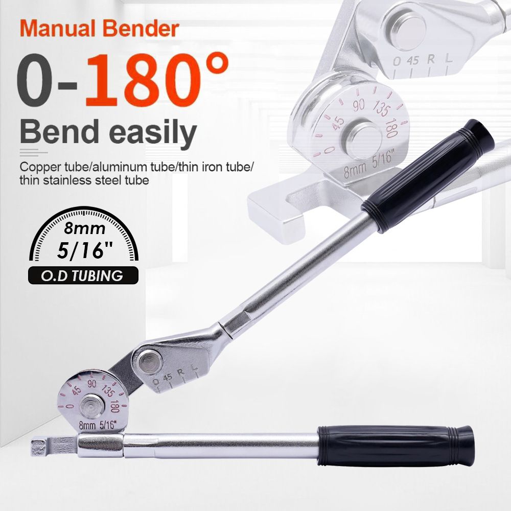Manual Tube Bender Tool with Dual Long Handles and Angle Scale for Copper view 2