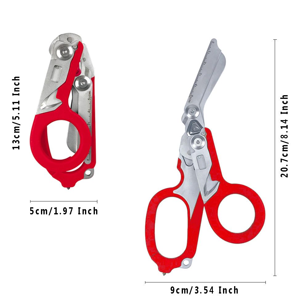 Multi-Function Folding Emergency Shear with 420HC Stainless Steel Blades view 3