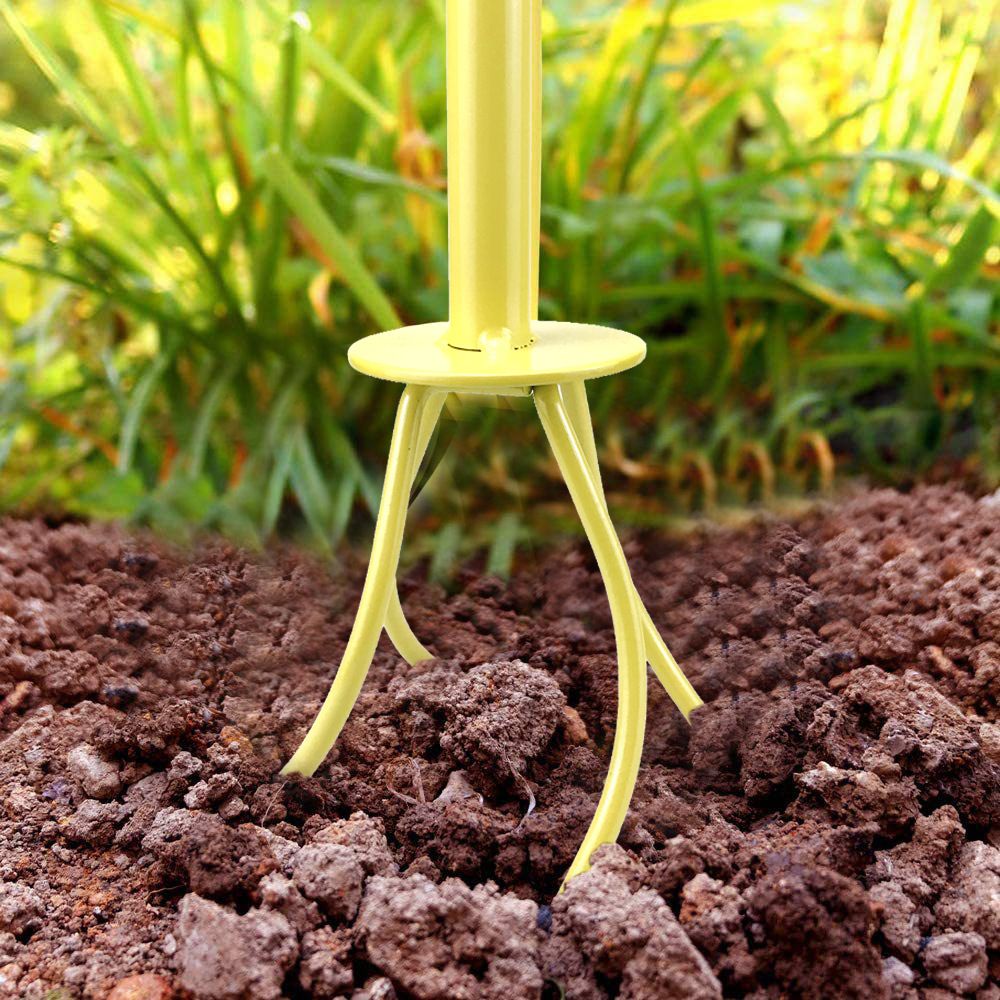 Manual Twist Tilling Soil Claw Garden Cultivator with T-Handle and Adjustable view 5