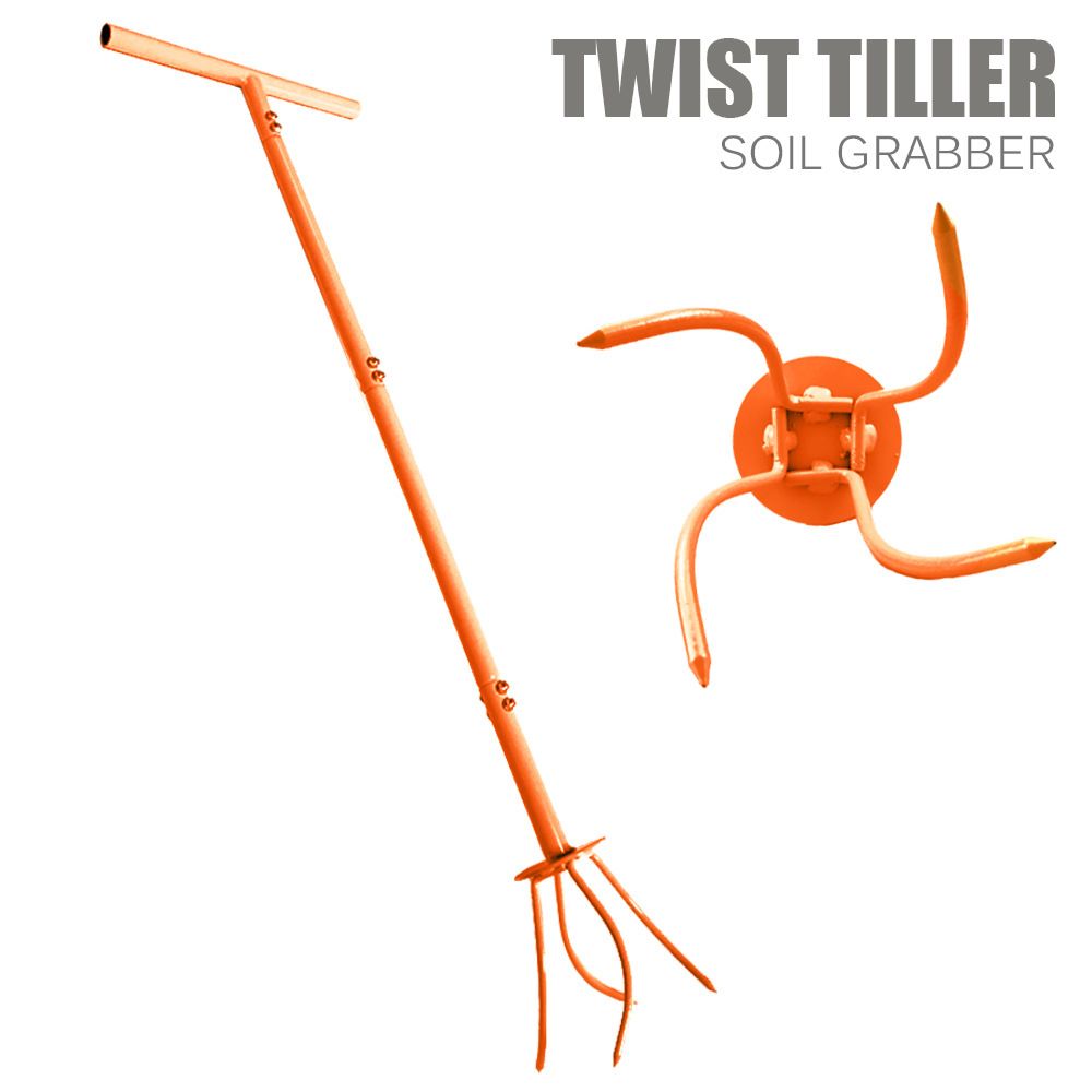 Manual Twist Tilling Soil Claw Garden Cultivator with T-Handle and Adjustable view 7