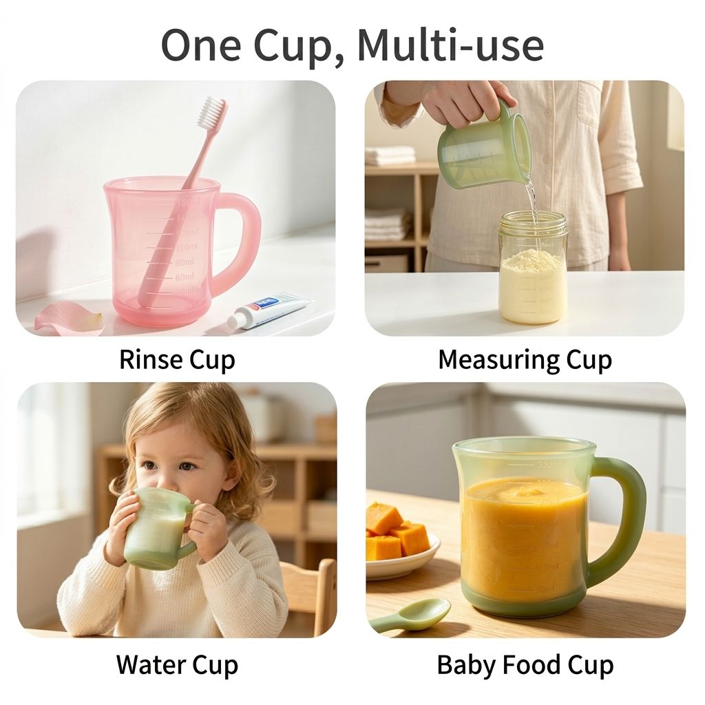Multipurpose Food-Grade Silicone Measuring Cup & Drinking Cup Set with view 5