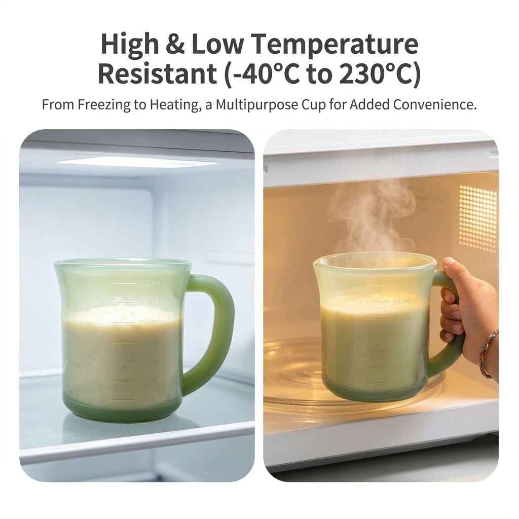 Multipurpose Food-Grade Silicone Measuring Cup & Drinking Cup Set with view 4