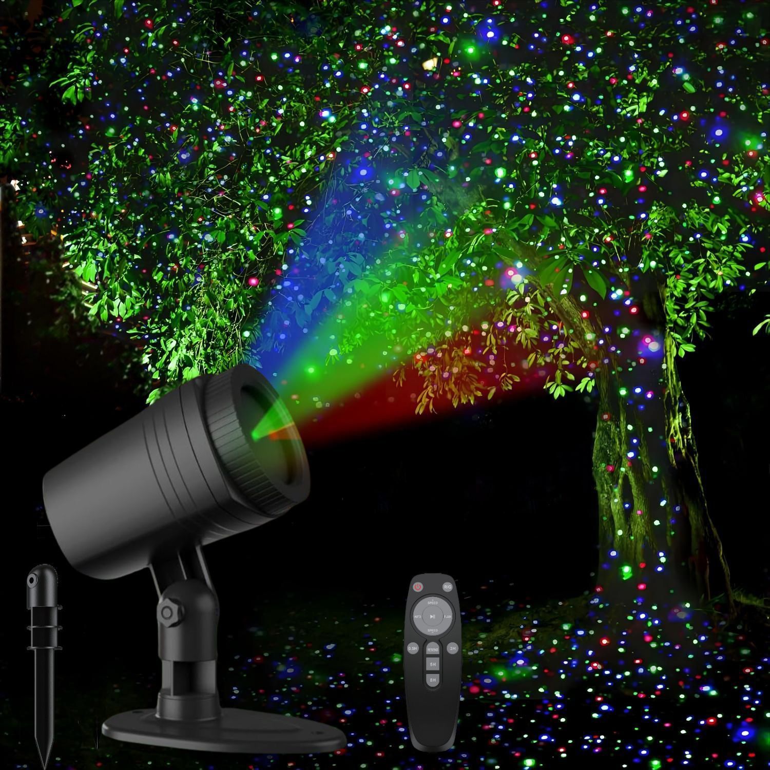 Outdoor Waterproof Laser Projection Light with RGB Dynamic Starry Sky Effect