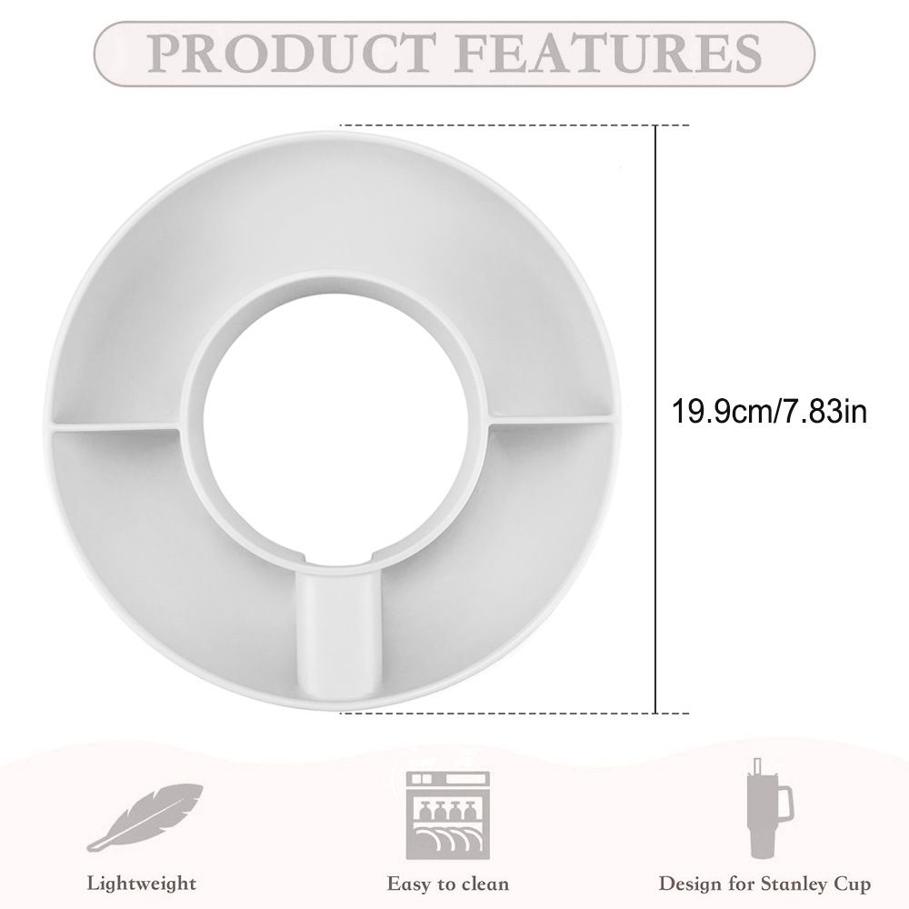 Food-Grade Silicone Snack Tray Ring for 40 oz Handled Tumbler view 11