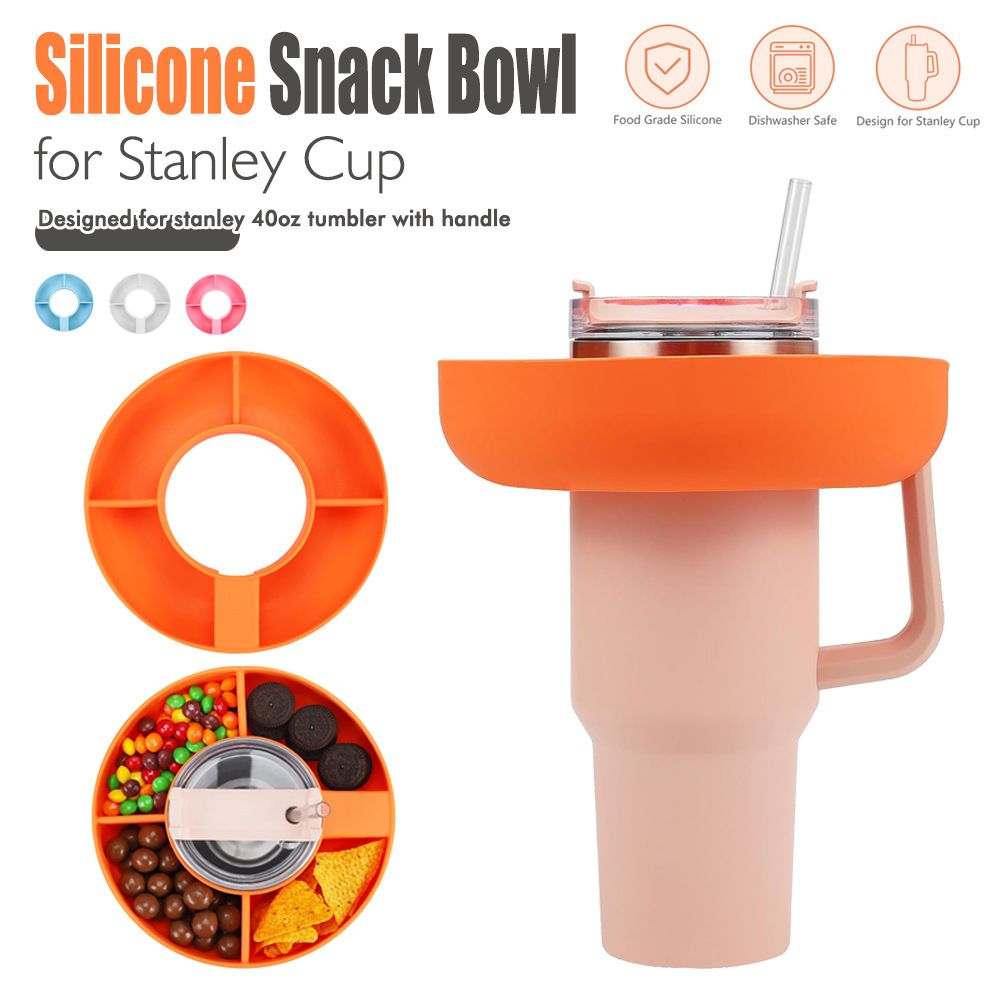 Food-Grade Silicone Snack Tray Ring for 40 oz Handled Tumbler — image 1