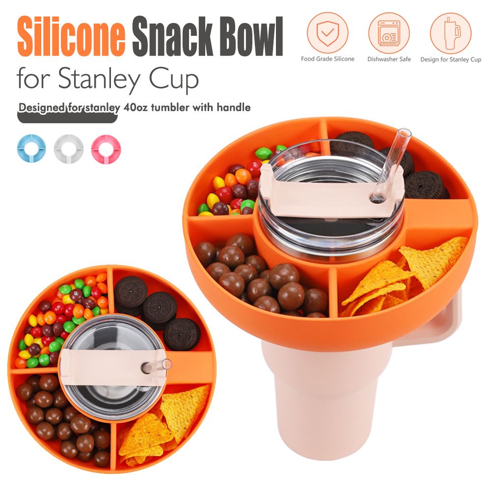 Food-Grade Silicone Snack Tray Ring for 40 oz Handled Tumbler view 2