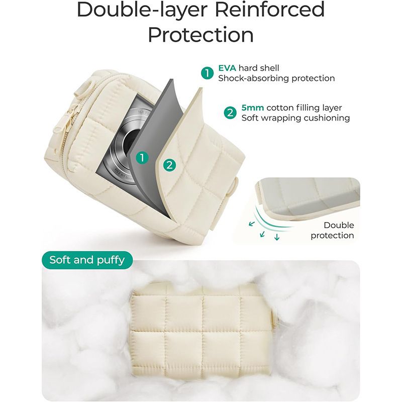 Puffy Puffer Camera Crossbody Bag with Adjustable Shoulder Strap view 4