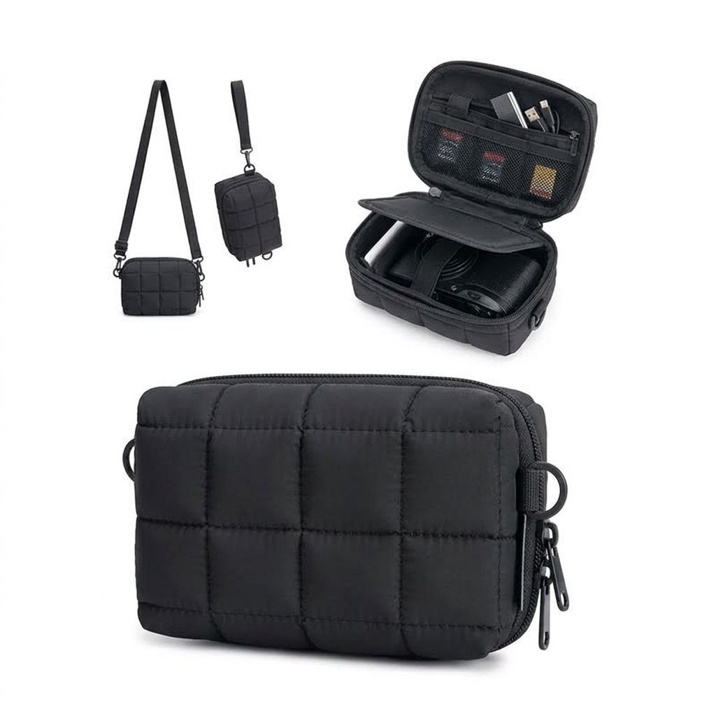 Puffy Puffer Camera Crossbody Bag with Adjustable Shoulder Strap view 7