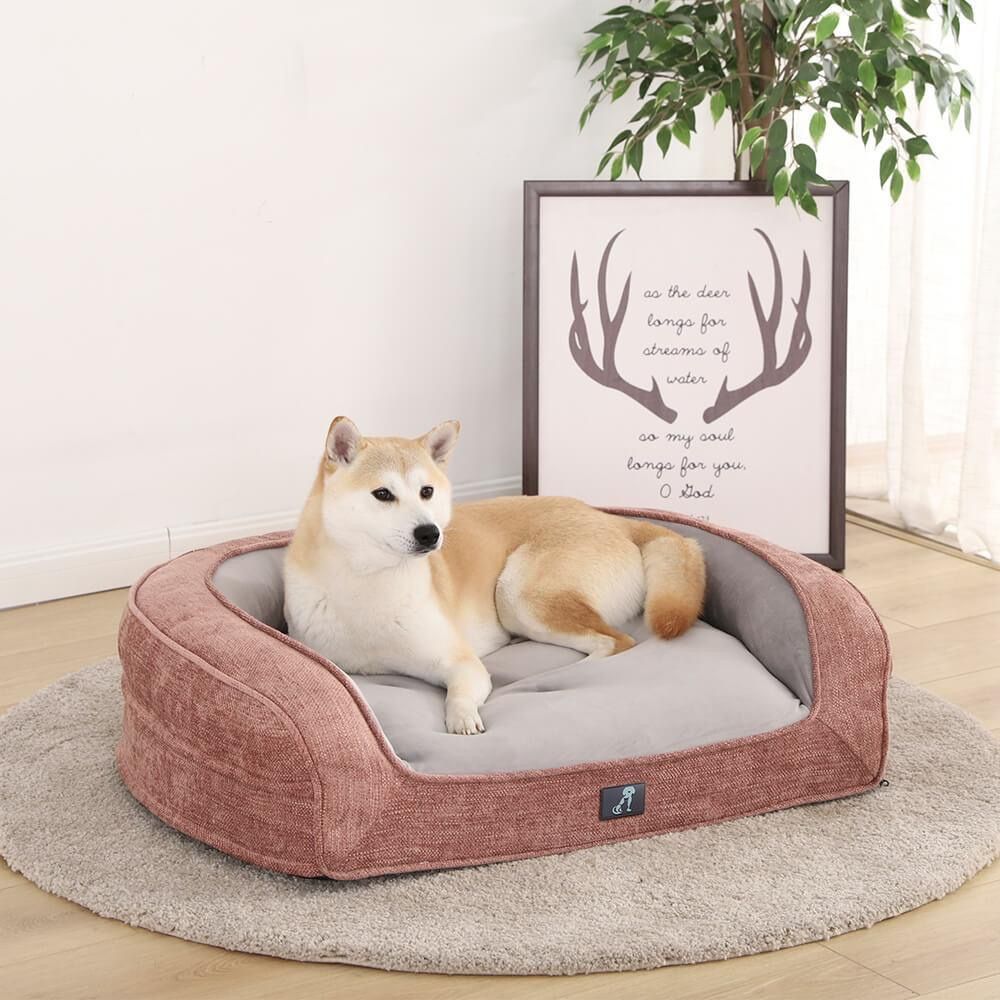 Plush Orthopedic Pet Sofa Bed with Bolstered Edges – Ultra-Soft Sponge Filled — image 1