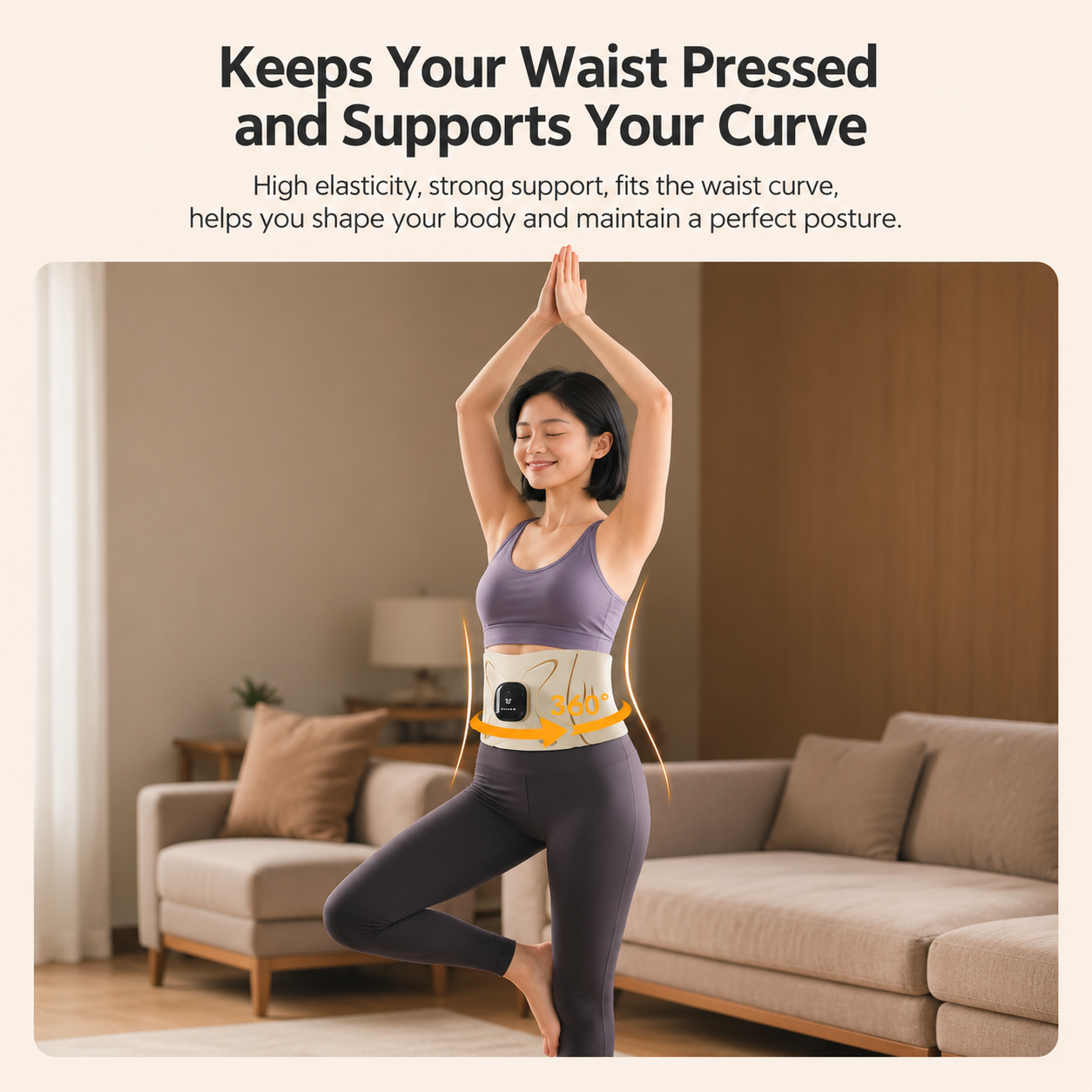 EMS Microcurrent Pulse Waist Massage Belt with Graphene Heating & Lumbar Support view 10