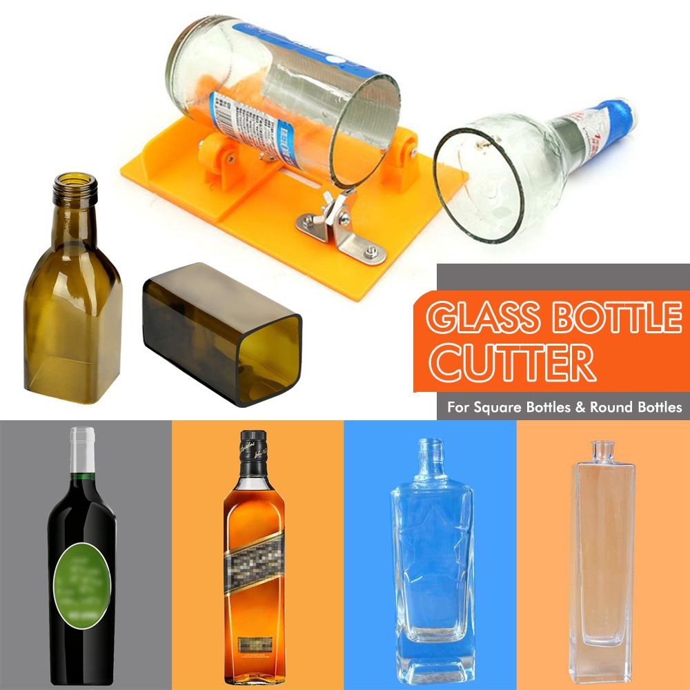 Glass Bottle Cutter with Adjustable Cutting Head and Support Rollers for DIY view 5