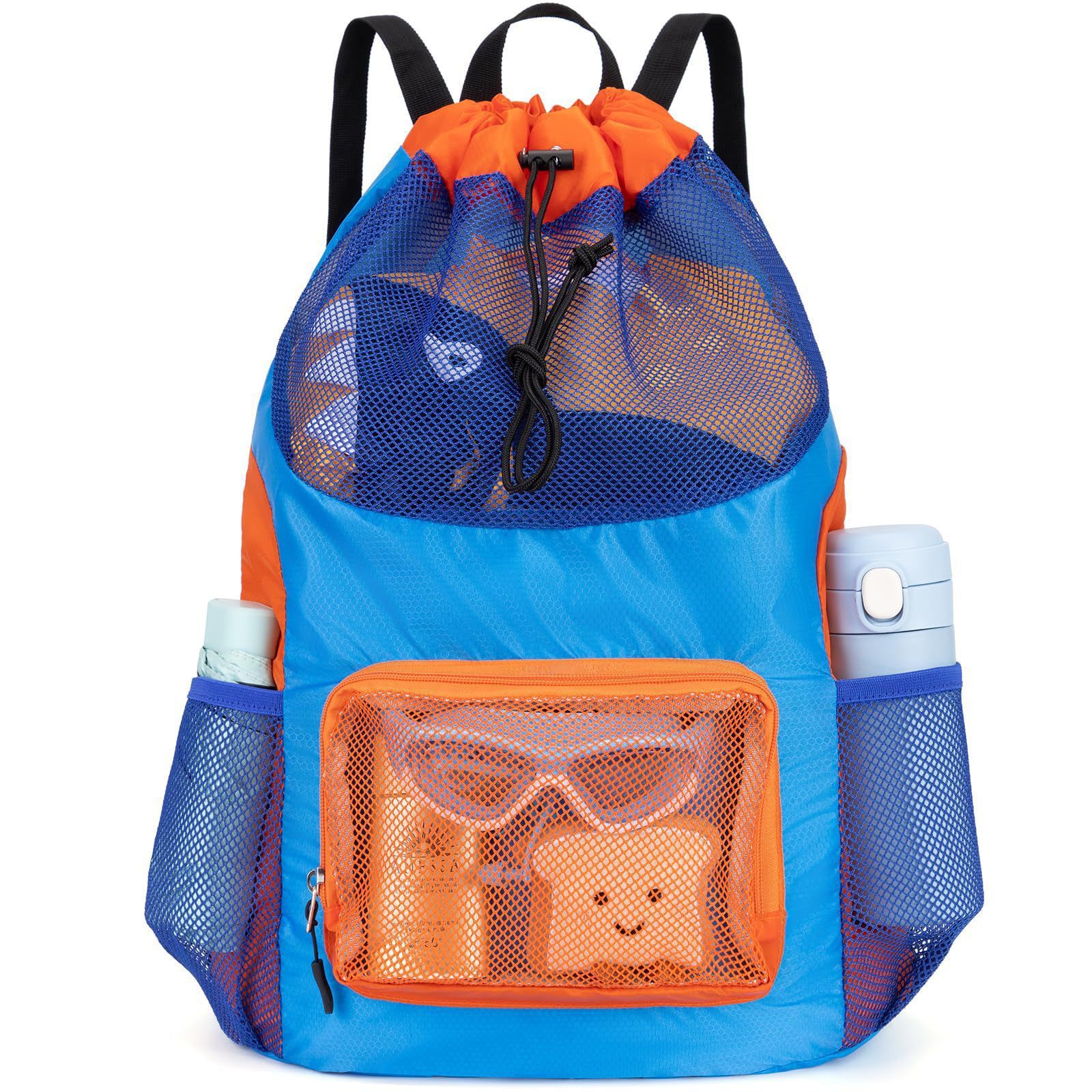 Drawstring Mesh Backpack Waterproof Sports Gym Bag Lightweight Beach Swim — image 1