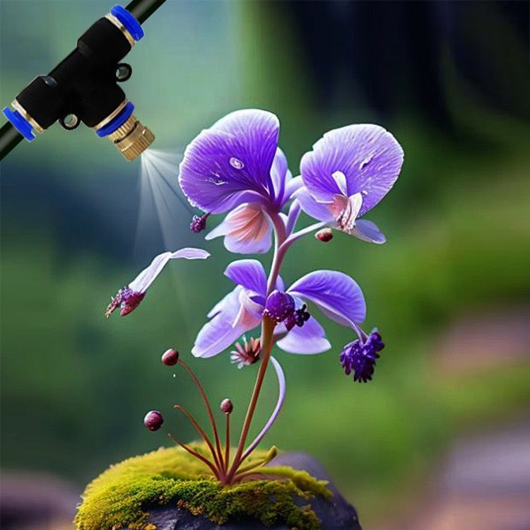 Solar-Powered Automatic Misting Irrigation Kit with Smart Timer view 4