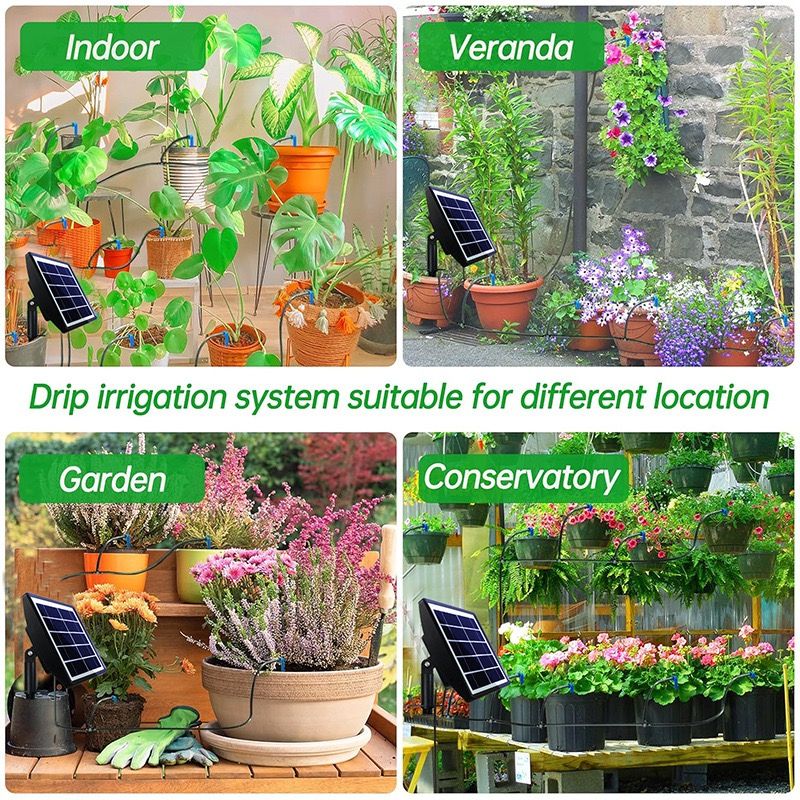 Solar-Powered Automatic Misting Irrigation Kit with Smart Timer view 13